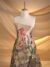 Green, purple and pink Tulle fabric adorned with floral embroidery - Image 8