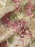 Light beige and burgundy coloured Tulle fabric adorned with floral embroidery - Image 2