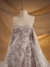 white tulle adorned with floral embroidery - Image 6