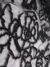 Black Tulle fabric adorned with floral embroidery - Image 4