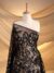 Black Tulle fabric adorned with floral embroidery - Image 6