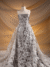 Off white tulle adorned with floral embroidery - Image 3