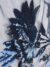 Navy and silver tulle fabric adorned with floral embroidery - Image 4