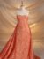 Coral Tulle fabric with round sequins for a sparkling, elegant touch - Image 5
