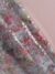 Purple and orange tulle fabric adorned with floral embroidery - Image 5