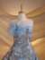 Blue Embroidered Tulle - Image 6