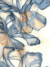 Blue tulle with large, flowy embroidered flowers - Image 2