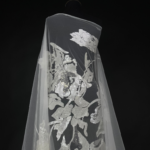 Off White Tulle with delicate embroidery for a touch of elegance