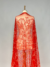 Red tulle embroidery with sequins
