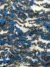 Transparent tulle with beautiful and tiny blue floral embroidery - Image 2