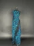 Eclipse Geometry Tulle with Bold Blue Geometric Embroidery