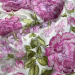 Purple Blossom Elegance tulle with stunning Floral Embroidery