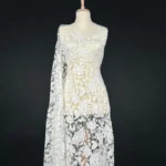 off white Glimmering Grace Tulle with Embroidery and Subtle Sequins