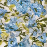 Light Blue Glimmering Grace Tulle with Embroidery and Subtle Sequins