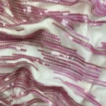 Blossom Tulle with striped Embroidery